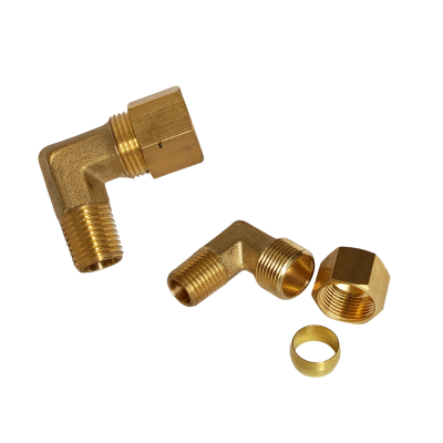 CODO BRONCE 1/4 MACHO NPT X 1/2 COMPRESOR