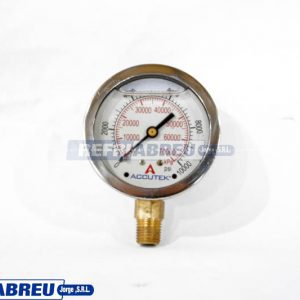 RELOJ MANOMETRO GLISERINA 0-5,000 PSI DIAMETRO 2-1/2 PULGADAS MONTURA LATERAL