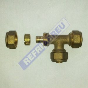 TEE BRONCE 15 MILIMETROS PRESION
