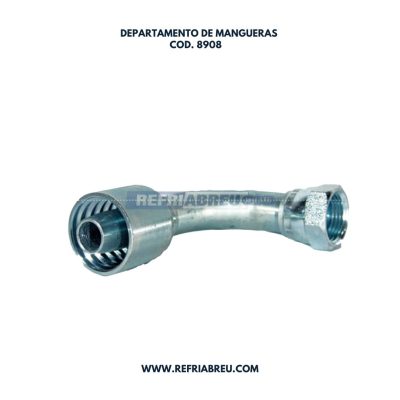 TERMINAL MANGUERA HIDRAULICA 3/4 HEMBRA FLARE CURVO J.I.C. 37 GRADOS