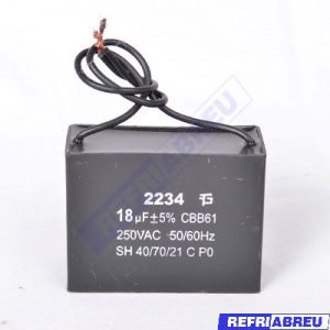 CAPACITOR MARCHA ABANICO 18 MICROFARADIO 250 VOLTIOS