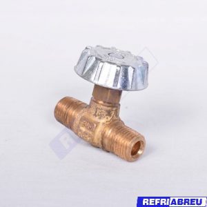 LLAVE PASO BRONCE 1/4 MACHO NPT X 1/4 MACHO NPT