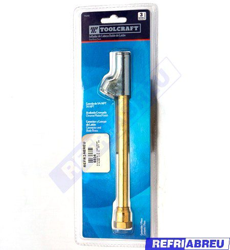 PICHUETE O INFLADOR AIRE 1/4 HEMBRA NPT DOBLE LARGO 600 PSI TRUPER