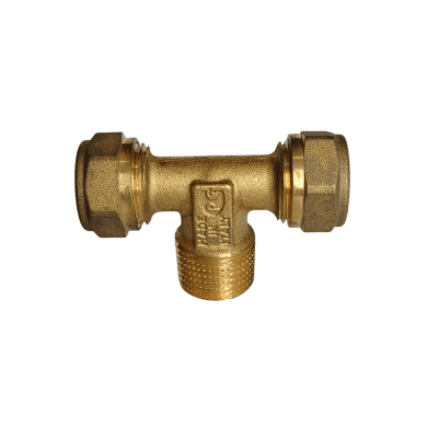 TEE BRONCE 15 MILIMETRO PRESION COMBINADA X 1/2 MACHO NPT