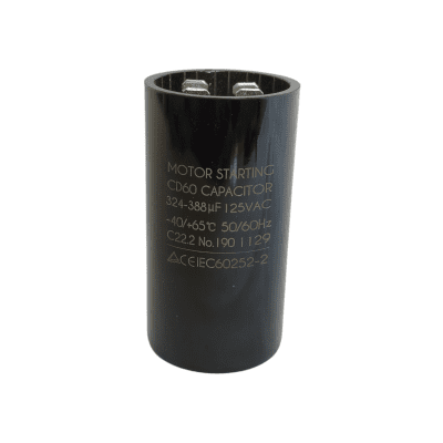 CAPACITOR ARRANQUE 324-389 MICROFARADIO 110 VOLTIOS