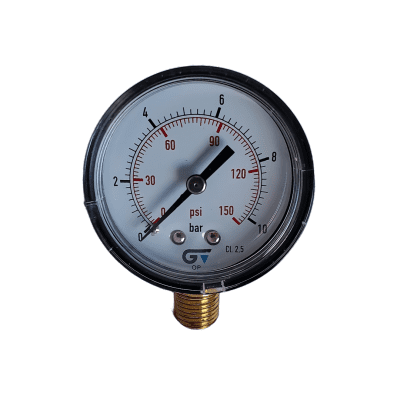 RELOJ MANOMETRO SECO GENEBRE 0-150 PSI 1/4 MACHO/NPT