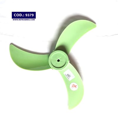 ASPA PLASTICO ABANICO UNIVERSAL 3 ALAS-PEQUEÑA 16 PULGADAS EJE REDONDO VERDE