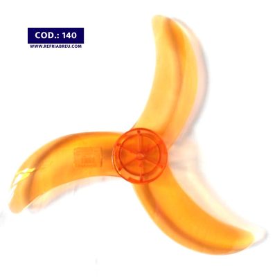 ASPA PLASTICO ABANICO UNIVERSAL 3 ALAS-PEQUEÑA 18 PULGADAS EJE MEDIA LUNA NARANJA