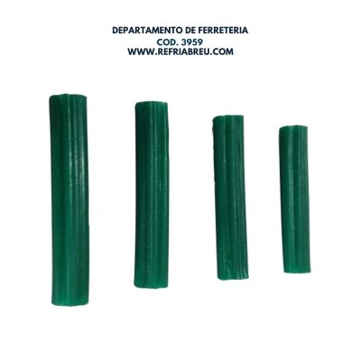 TARUGO PLASTICO 1/4 X 2 PULGADAS VERDE