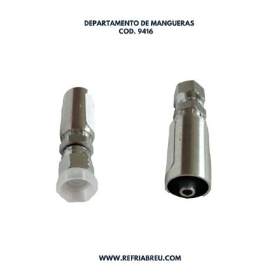 TERMINAL MANGUERA HIDRAULICA 1/4 HEMBRA FLARE 37GRADOS CAMISA LARGA