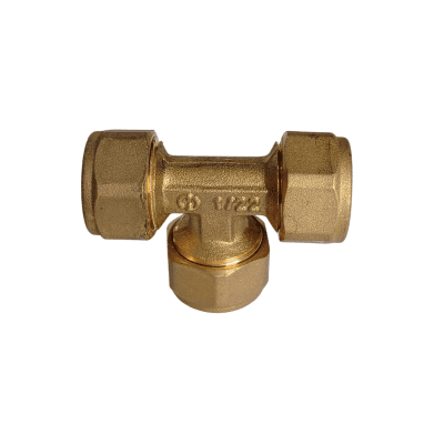 TEE BRONCE 12 MILIMETROS PRESION