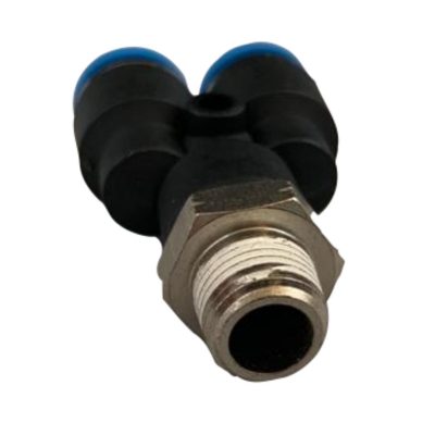 YEE PLASTICA COMBINADA 1/4 ACOPLE RAPIDO X 1/4 ACOPLE RAPIDO X 1/8 MACHO NPT