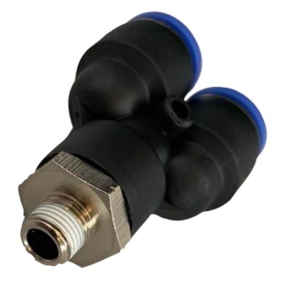 YEE PLASTICA COMBINADA 1/2 ACOPLE RAPIDO X 1/2 ACOPLE RAPIDO X 1/8 M/NPT