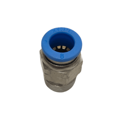 CONECTOR NIQUELADO 1/4 M/NPT X 5/16 (8 MM) ACOPLE RAPIDO