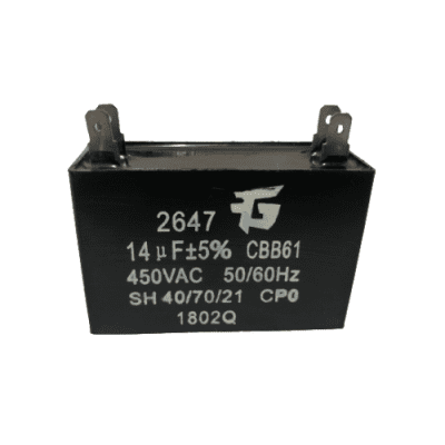 CAPACITOR MARCHA ABANICO 14 MFD 450 VOLTIOS