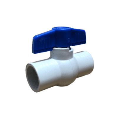 LLAVE PASO BOLA PVC MANGO AZUL 3/4 PULGADA