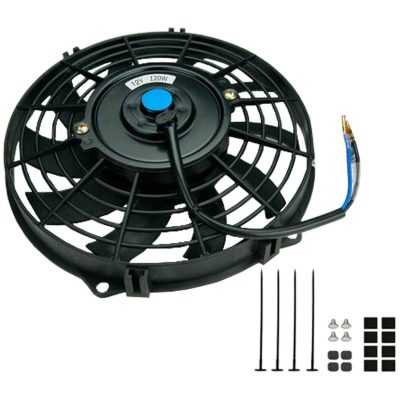 ABANICO UNIVERSAL CONDENSADOR AUTO 09 PULGADAS 12 VOLTIOS 120 WATTS