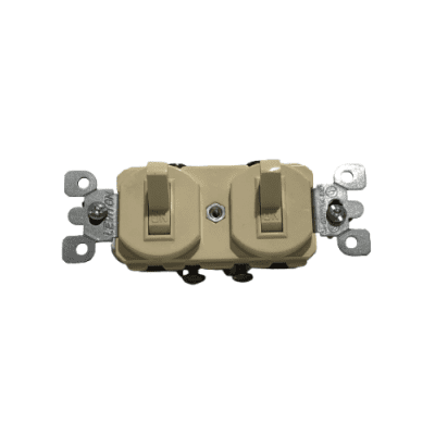 INTERRUPTOR DOBLE CLASICO 15 AMPERES 120 VOLTIOS