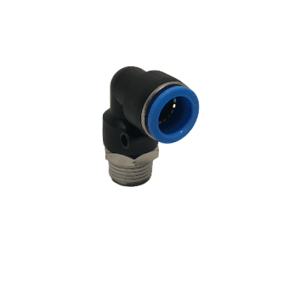 CODO PLASTICO 1/2 M/NPT NIQUELADO X 5/8 A.R. (16 MILIMETROS)