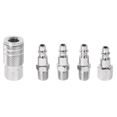 CONECTOR ACOPLE RAPIDO 1/4 ACERO SET 5/1