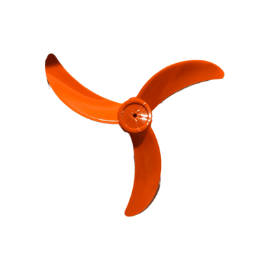 ASPA PLASTICA ABANICO UNIVERSAL 3 ALAS PEQUEÑA18 PULGADAS EJE REDONDO NARANJA