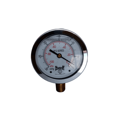 RELOJ MANOMETRO GLICERINA VACIO -30 - 0 PSI 2-1/2 MONTURA LATERAL