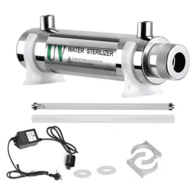 ESTERILIZADOR AGUA ULTRAVIOLETA ACERO INOXIDABLE 11 WATTS 2 GALONES MINUTO